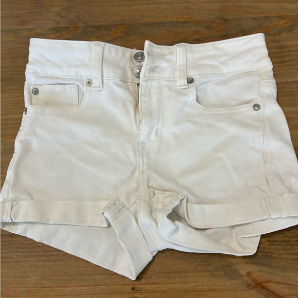 American Eagle Outfitters White Jean Shorts - Picture 1 of 5
